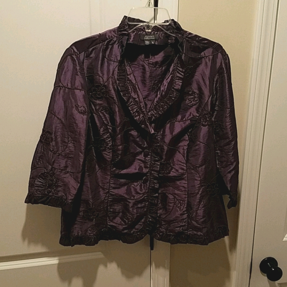 Dressbarn collection purple jacket